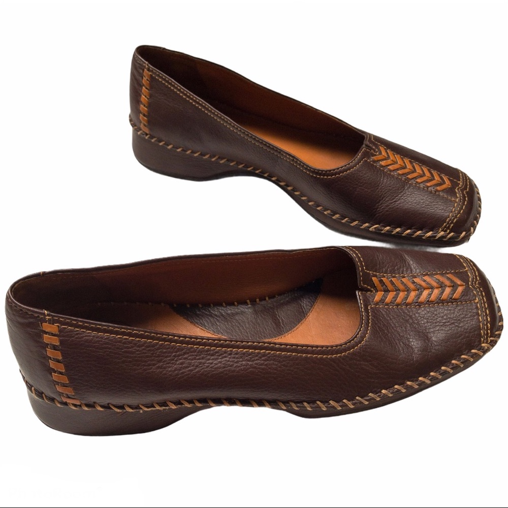 Nurture Brown Leather Flats Size 7M